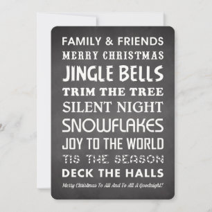 CHRISTMAS WORT FEIERTAGSKARTE