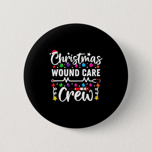 Christmas Wound Care Crew Nurse Xmas Nursing Rn Lp Button (Vorderseite)