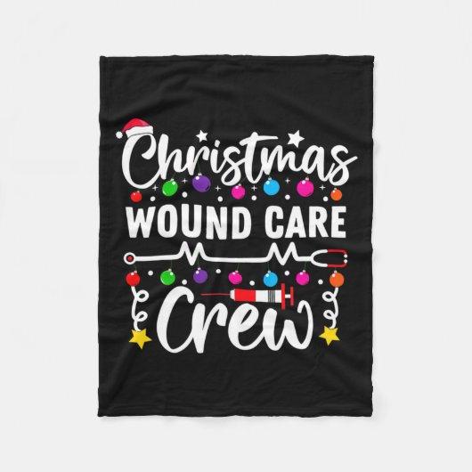Christmas Wound Care Crew Nurse Xmas Nursing Rn Lp Fleecedecke (Vorderseite)