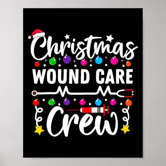 Christmas Wound Care Crew Nurse Xmas Nursing Rn Lp Poster (Vorne)