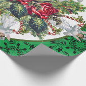 CHRISTMAS WRAPPING ANGELS ROSE CHRISTMAS BÄUME GESCHENKPAPIER (Ecke)
