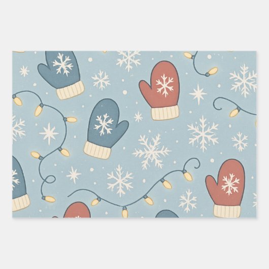 Christmas Wrapping Paper – 3 Flat Sheets | Festive Geschenkpapier Set (Vorderseite 3)