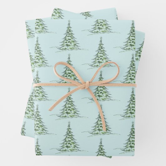 Christmas Wrapping Paper Flat Sheet Set of 3 Geschenkpapier Set (Beispiel)