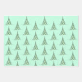 Christmas Wrapping Paper Flat Sheet Set of 3 Geschenkpapier Set (Vorderseite)