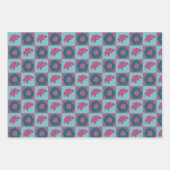 Christmas Wrapping Paper Flat Sheet Set of 3 Geschenkpapier Set (Vorderseite 3)