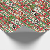 Christmas Wrapping Paper for Cat Lovers Geschenkpapier (Ecke)