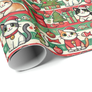 Christmas Wrapping Paper for Cat Lovers Geschenkpapier
