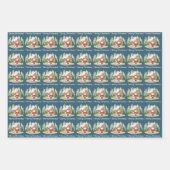 Christmas Wrapping Paper - Fun Santa Reindeer Geschenkpapier Set (Vorderseite 2)