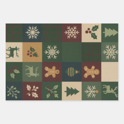 Christmas Wrapping Paper Geschenkpapier Set (Vorderseite 2)