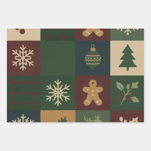 Christmas Wrapping Paper Geschenkpapier Set (Vorderseite)