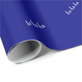 Christmas wrapping paper ho ho ho manly blue geschenkpapier (Rolleneckpunkt)