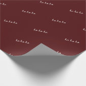 Christmas wrapping paper ho ho ho manly burgundy geschenkpapier (Ecke)