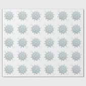 Christmas Wrapping Paper Noel Snowflakes Geschenkpapier (Flach)