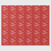Christmas Wrapping Paper Personalize Name Geschenkpapier (Flach)