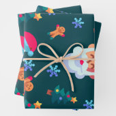Christmas wrapping paper, Santa Claus Geschenkpapier Set (Beispiel)