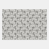 Christmas Wrapping Paper Set of 3 Designs Geschenkpapier Set (Vorderseite 2)