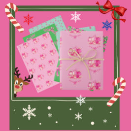 Christmas Wrapping Paper Trio Geschenkpapier Set