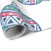 Christmas Wrapping Paper with Colorful Ornaments Geschenkpapier (Rolleneckpunkt)