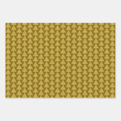 Christmas Wrapping Papers – Golden & Green Trees Geschenkpapier Set (Vorderseite)