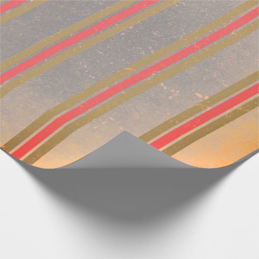 CHRISTMAS WRAPPPAPIER DISTRESSED STRIPES GESCHENKPAPIER (Ecke)