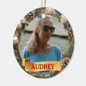 Christmas Wreath ANY Photo Tree Ornament (Links)