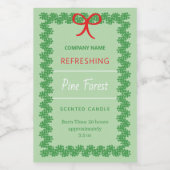 Christmas Wreath Candle Sticker Label Lebensmitteletikett (Einzelnes Label)
