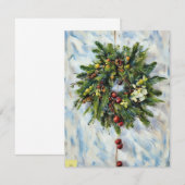 Christmas Wreath card Dankeskarte (Vorne/Hinten)