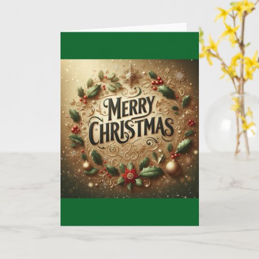 Christmas Wreath Card Karte (Gelbe Blume)
