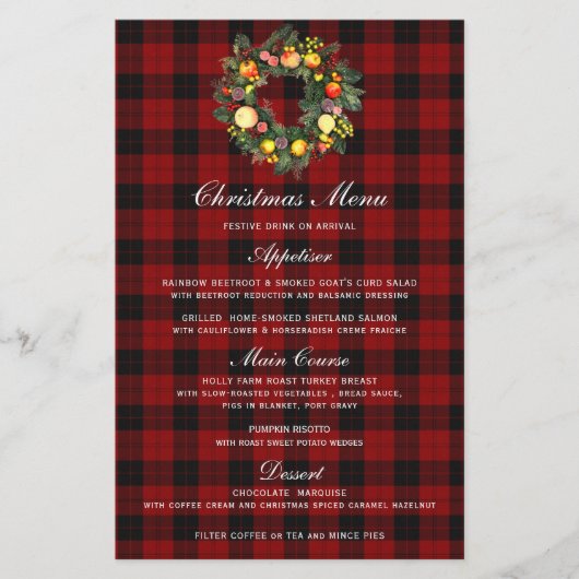 CHRISTMAS WREATH | CHRISTMAS MENU (Vorderseite)