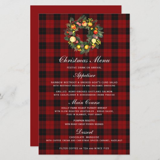 CHRISTMAS WREATH | CHRISTMAS MENU (Vorne/Hinten)