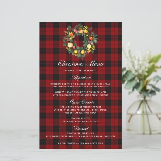 CHRISTMAS WREATH | CHRISTMAS MENU (Stehend Vorderseite)