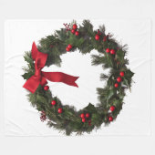 CHRISTMAS WREATH Fleece Blanket (Vorderseite (Horizontal))