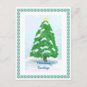 Christmas Wreath Frame Postcard Feiertagspostkarte