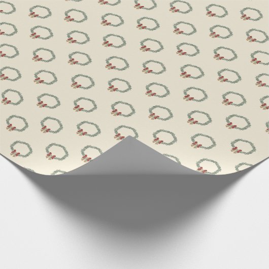 Christmas Wreath Gift Wrap Geschenkpapier (Ecke)