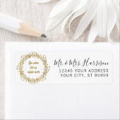 Christmas Wreath Gold Glitzer Script Christlich (Insitu)