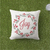 Christmas Wreath Joy Floral Red Green Kissen (Golfball-Marker)
