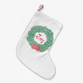 Christmas Wreath Joy Kleiner Weihnachtsfest Strump Kleiner Weihnachtsstrumpf (Vorderansicht (hängend))