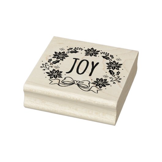 Christmas Wreath JOY Rubber Briefmarke Gummistempel (Stempel)