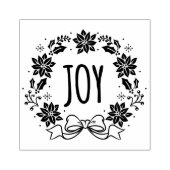 Christmas Wreath JOY Rubber Briefmarke Gummistempel (Prägung)