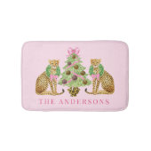 Christmas Wreath Leopard Badematte (Vorderseite)