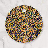 Christmas Wreath Leopard Crest Monogram  Geschenkanhänger (Rückseite)