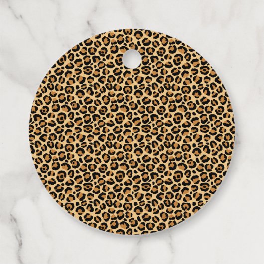 Christmas Wreath Leopard Crest Monogram Geschenkanhänger (Rückseite)