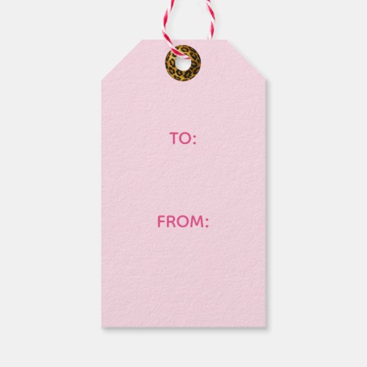 Christmas Wreath Leopard Geschenkanhänger (Rückseite)