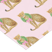 Christmas Wreath Leopard Kurzer Tischläufer (Ecke)