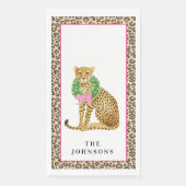 Christmas Wreath Leopard Serviette (Vorderseite)