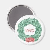 Christmas Wreath Magnet (Vorderseite/Rückseite)