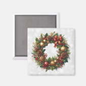 Christmas Wreath Magnet (Vorderseite/Rückseite)
