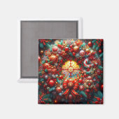 Christmas Wreath Magnet (Vorderseite/Rückseite)