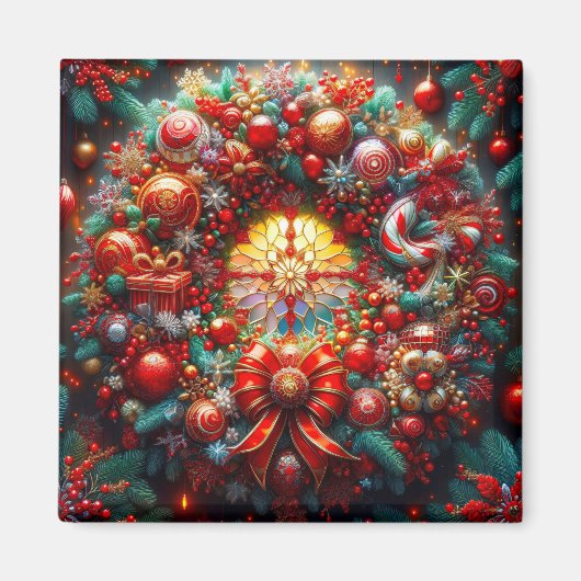 Christmas Wreath Magnet (Vorne)