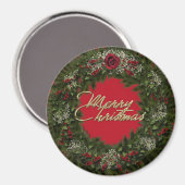 Christmas Wreath Magnet (Vorderseite/Rückseite)